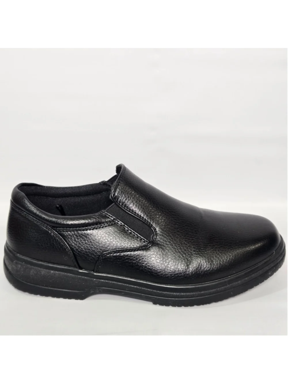 Deer Stags Slip Resistant Work Shoes Mens 9.5 Black Loafer Memory Foam Comfort